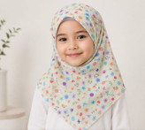 روسری دخترانه نخی گلدار