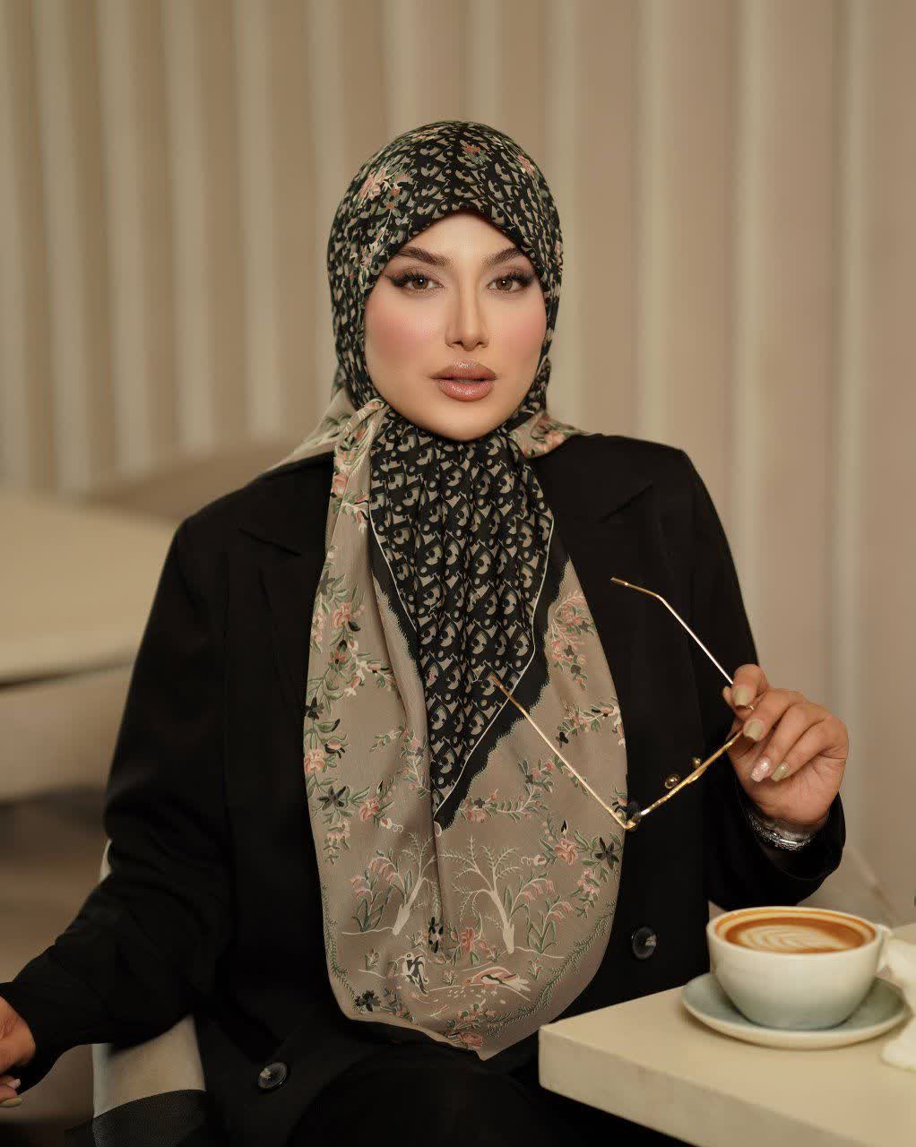 روسری زنانه مجلسی طرحدار | برند مهسیما